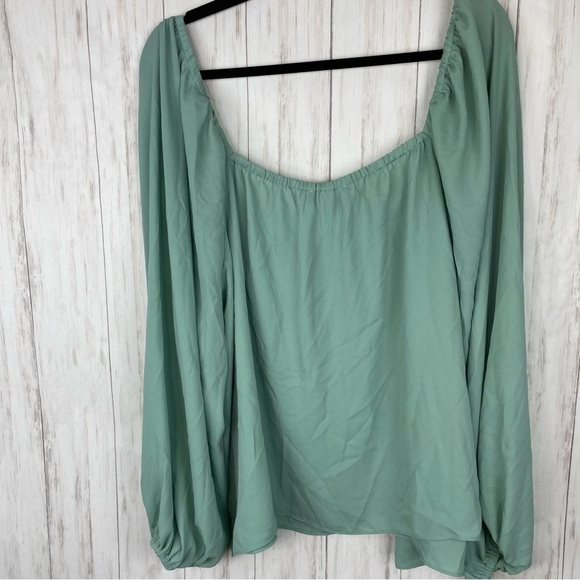 Eloquii NWT sea foam crop top blouse size 24 - Picture 7 of 7